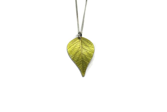 Silver Birch leaf necklace by Photofinish Jewellery